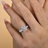 Gorgeous 3.5 Carat Radiant Cut Bridal Set In Sterling Silver