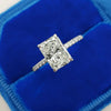 Stunning 3.5CT. Radiant Cut Engagement Ring In Sterling Silver