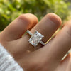 Stunning 3.5CT. Radiant Cut Engagement Ring In Sterling Silver