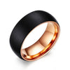 Classic Tungsten Rose Golden & Black Men's Band