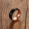 Classic Tungsten Rose Golden & Black Men's Band