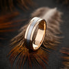 Two tone Men's Wedding Band In Sterling Silver