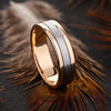 Two tone Men's Wedding Band In Sterling Silver