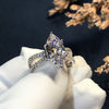 Gorgeous Marquise Cut Sterling Silver Engagement Ring