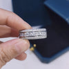 Exquisite 5 Rows Eternity Sterling Silver Wedding Women's Band