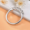 Five Stone 18K White Gold Plated Moissanite Wedding Band