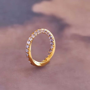 Classic Mobius Eternity Sterling Silver Engagement Ring