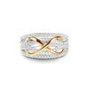 Infinity Design Sterling Silver Ring Wedding Band For Her
