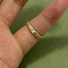 Grosgrain Design Golden Tone Wedding Band