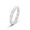 Colorful Rainbow Princess Cut Ring Wedding Band