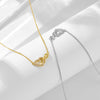 Heart and Infinity Design Silver Necklace