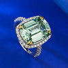 Exquisite Tourmaline Green Sterling Silver Engagement Ring