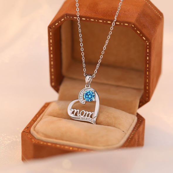 Heart Design Sterling Silver Necklace For Mom