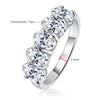 2.5 Ct Oval Cut Moissanite White Gold Wedding Band