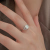 Sweet Leaves Design Opal Sterling Silver Ring
