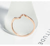 Simple Wave Design Rose Golden Tone Wedding Band