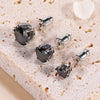 Classic Black Moissanite Stud Earrings