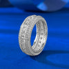Exquisite 5 Rows Eternity Sterling Silver Wedding Women's Band