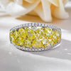 Gorgeous Unique Design Yellow Sterling Silver Wedding Band