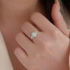 Simple Opal Oval Shape Design Ring