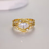 3 Pcs Marquise Cut Moissanite Sterling Silver Ring Set