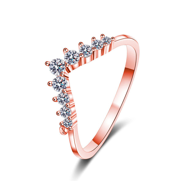 Sweet Crown Design Sterling Silver Wedding Band