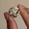 3 Pcs Marquise Cut Moissanite Sterling Silver Ring Set