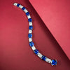 luxurious Elongated Cushion Cut Royal Blue Tennis Bracelet