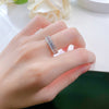 Gorgeous Princess Cut Paved Sterling Silver Wedding Band