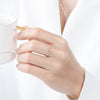 Simple Wave Design Rose Golden Tone Wedding Band