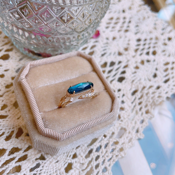 Mystical Forest Natural Amethyst Sterling Silver Engagement Ring