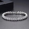 Exquisite Tennis Bracelet In Sterling Silver