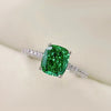 Stunning Cushion Cut Sterling Silver Engagement Ring