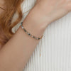 Natural Water Grass Agate with Pearls Sterling Silver Bracelet
