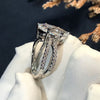 Gorgeous Marquise Cut Sterling Silver Engagement Ring