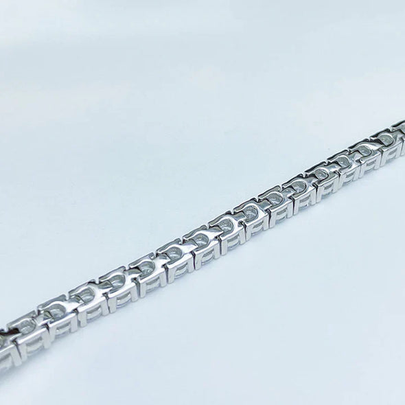 Exquisite Round Cut 925 Sterling Silver Tennis Bracelet