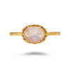 Classic Natural Strawberry Crystal Sterling Silver Ring