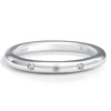 Classic Moissanite 18k White Gold Plated Wedding Band