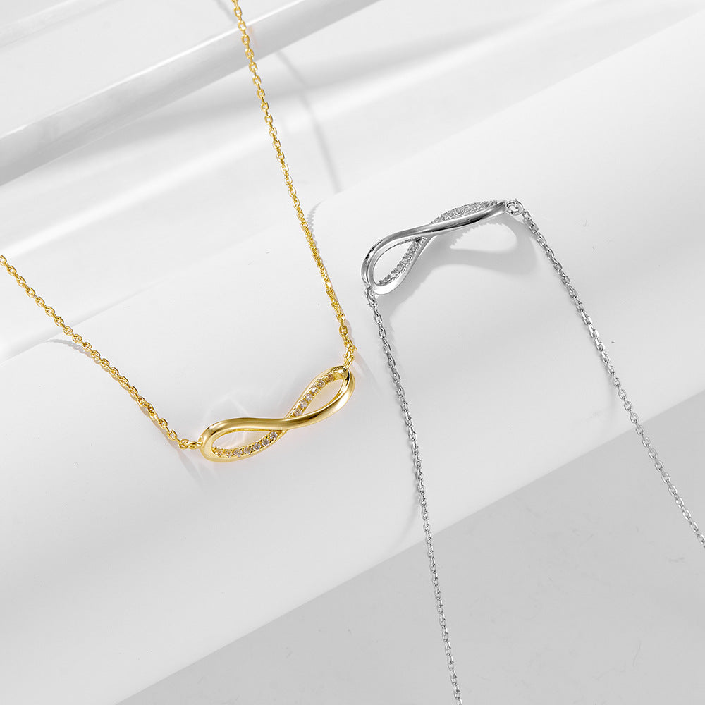 Infinity Symbol Pendant Necklace in Sterling Silver