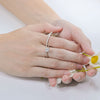 Simple D Color Moissanite Paved Ring Wedding Band