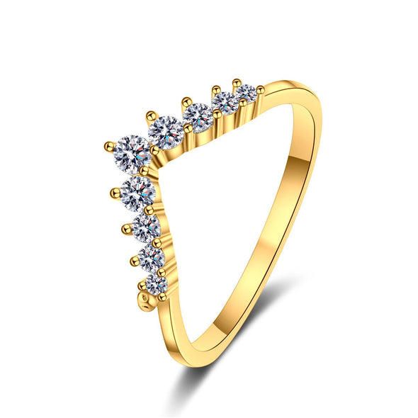 Sweet Crown Design Sterling Silver Wedding Band
