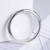 Classic Moissanite 18k White Gold Plated Wedding Band