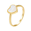 Sweet Shell Heart Shape Sterling Silver Ring