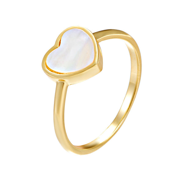 Sweet Shell Heart Shape Sterling Silver Ring