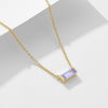Simple design 925 Sterling Silver birth stone necklace
