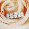 2.5 Ct Oval Cut Moissanite White Gold Wedding Band