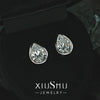 Luxury Oval Cut Sterling Silver Stud Earrings