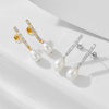 Elegant Pearls Sterling Silver Drop Earrings