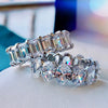 Stunning Oval Cut Eternity Sterling Silver Wedding Band