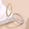 Simple D Color Moissanite Paved Ring Wedding Band